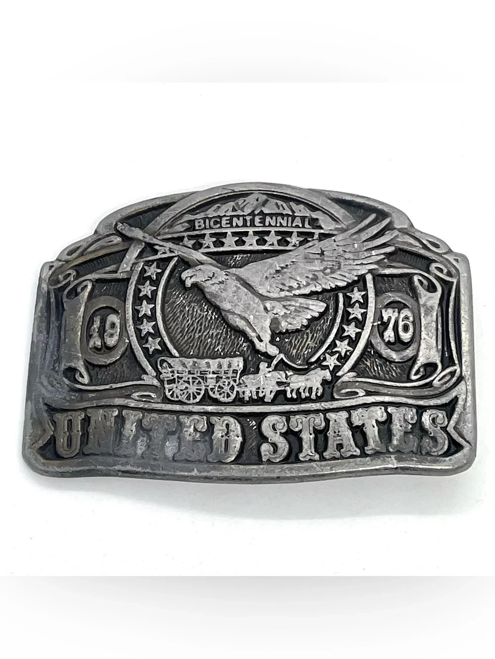 US Bicentennial 1776-1976 Eagle BELT BUCKLE by CDC Metalworks Colorado 1975